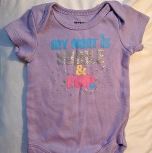 Newborn MY AUNT IS SINGLE & FUN one-piece